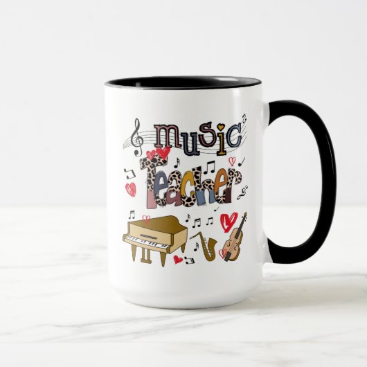 Muziekleraar Sublimation Design, muzieknoleraar Mok (Rechts)