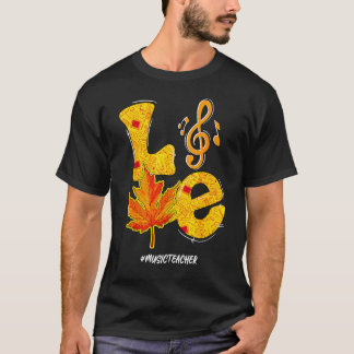 Muziekleraar Thanksgiving Herfst Herfst Sfeer  T-shirt