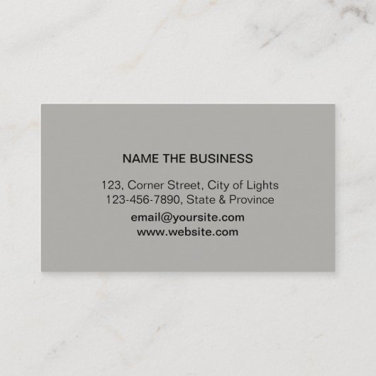 Muziekleraar Treble Note Silver Sound Waves Visitekaartje (Achterkant)