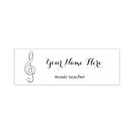Muziekleraar Zwart-wit Treble Cleve Zelfinktende Stempel