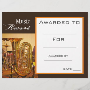 Muzieklerares Music Tuba-onderscheidingscertificaa