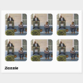 Muziekles 3 2000 vierkante sticker (Vel)