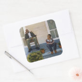 Muziekles 3 2000 vierkante sticker (Envelop)