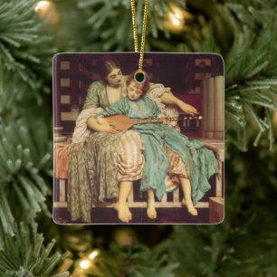 Muziekles door Lord Frederic Leighton Keramisch Ornament
