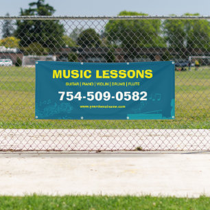 Muzieklessen Aangepaste Bewerkbare Banner
