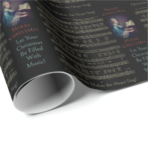Muzieklied Vintage Kunst Aangepast Cadeaupapier