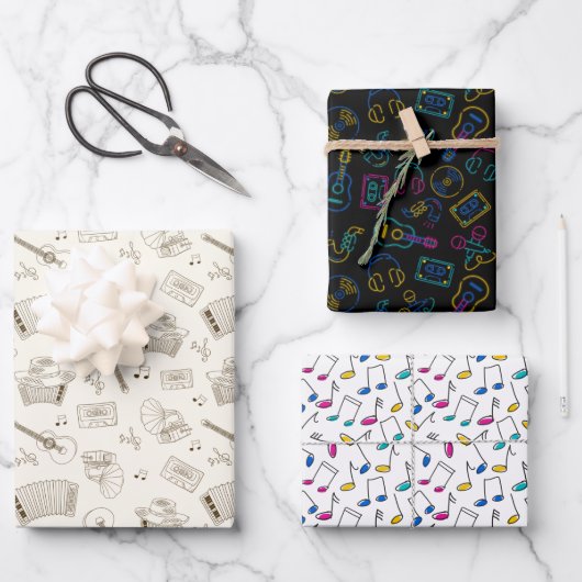 Muziekliefhebbers cadeau Wrapping Paper Sheets (Voorkant)