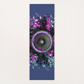 Muziekluidspreker en gesplatterde verf yogamat (Achterkant)