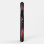 Muziekluidspreker op een paarse neonachtergrond Case-Mate iPhone case (Achterkant/rechts)