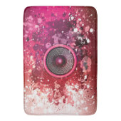 Muziekluidsprekers en verfsplatters badmat (Voorkant Verticaal)