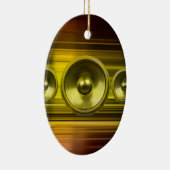 Muziekluidsprekers met gouden lichtstrepen keramisch ornament (Rechts)