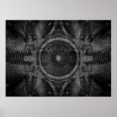 Muziekluidsprekers op een gekraakte muur poster (Voorkant)