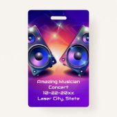Muziekluidsprekers VIP All Access Custom Concert B Badge (Achterkant)