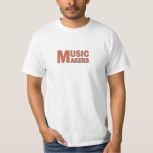 Muziekmakers oranje kleur t-shirt