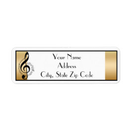 Muziekmedewerkers en notities Terug-adreslabel Etiket