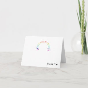 Muziekmedewerkers Semi-Circle Rainbow op wit Bedankkaart