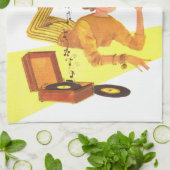 Muziekmeisje van 60 theedoek (Gevouwen)