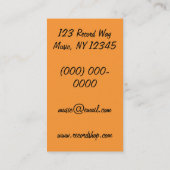  muziekmeisje visitekaartje (Achterkant)