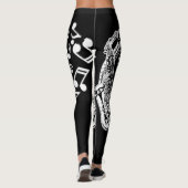 Muziekmicrofoon en notities leggings (Achterkant)