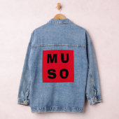 Muziekminimalistische Red Cool muzikant Denim Jacket (Hangar)