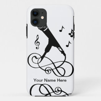 Muziekmuziekmicrofoon voor muzikale muzikant iPhone 11 hoesje
