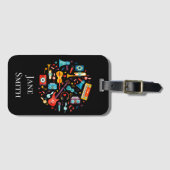 Muzieknaam, hoesje bagagelabel (Voorkant (horizontaal))