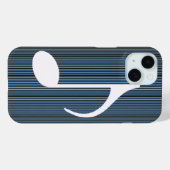 muzieknoot en dunne strepen Case-Mate iPhone case (Achterkant (horizontaal))