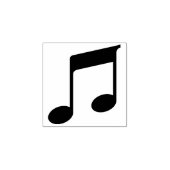 Muzieknoot Handstempel Rubberstempel (Afrduk)