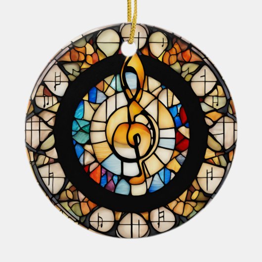 Muzieknoot Keramisch Ornament (Voorkant)