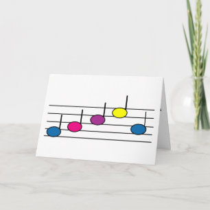 Muzieknoot Kleurrijk Kaart