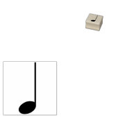 muzieknoot kunststempel 	rubberstempel (Gestempeld)