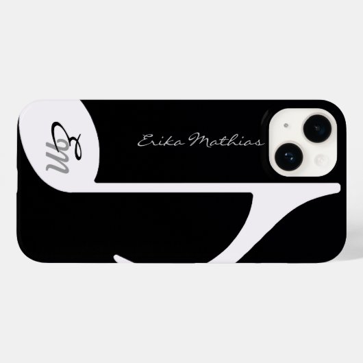 Muzieknoot monogram Case-Mate iPhone case (Achterkant (horizontaal))