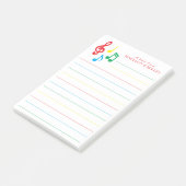Muzieknoot Muzikant Docent Post-it® Notes (Schuin)