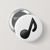 Muzieknoot Ronde Button 5,7 Cm (Voorkant /achterkant)