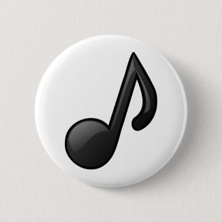 Muzieknoot Ronde Button 5,7 Cm