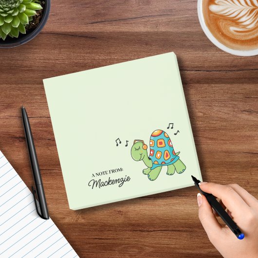 Muzieknoot Schildpad Persoonlijk Post-it® Notes