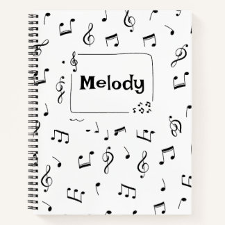 Muzieknoot Spiraal Notebook Notitieboek