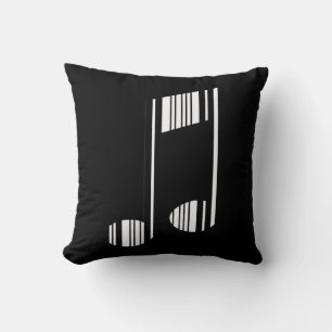 MUZIEKNOOT STAAFCODE Muziektype Barcodepatroon Kussen