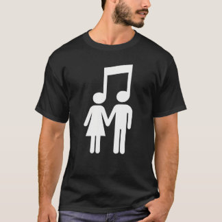 Muzieknoot Stok Liefde Figuur Concert T-shirt