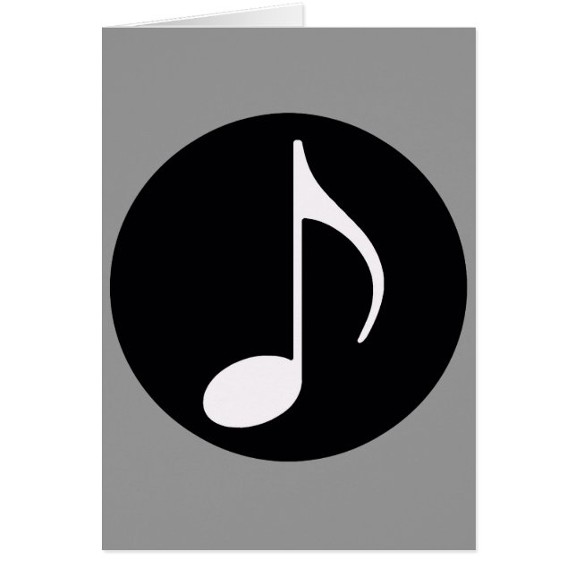 muzieknoot ~ zwart (Voorkant)