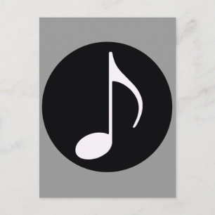 muzieknoot ~ zwart briefkaart