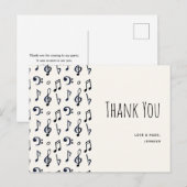 Muzieknootjes Patroon Bedankt Briefkaart (Voorkant / Achterkant)