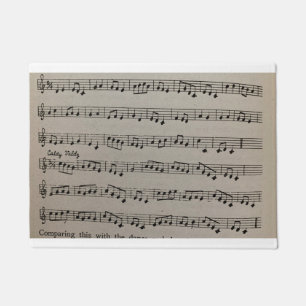 Muzieknotatie klassieke symfonie, muziek verzachte deurmat