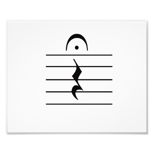 Muzieknotatie Rest Blank Foto Afdruk (Voorkant)