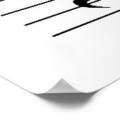 Muzieknotatie Rest Blank Poster (Hoek)