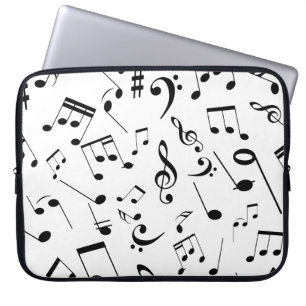 Muzieknoten 3 laptop sleeve