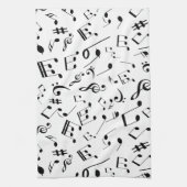 Muzieknoten 3 theedoek (Verticaal)