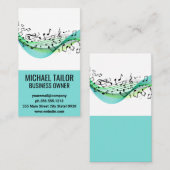 Muzieknoten Abstracte Achtergrond Visitekaartje (Voorkant / Achterkant)