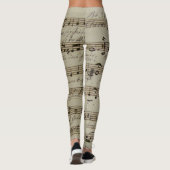  Muzieknoten afdrukken Leggings (Achterkant)
