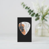 Muzieknoten Akoestische gitaar Pick Player Musicus Visitekaartje (Staand voorkant)